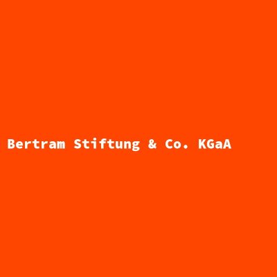 Hersteller: Bertram Stiftung &amp; Co. KGaA