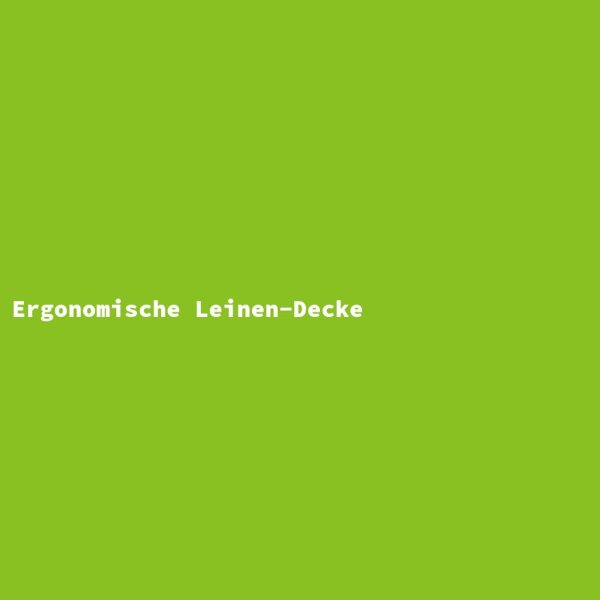 Ergonomic Linen Blanket