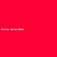 Kleine Beton-Bank